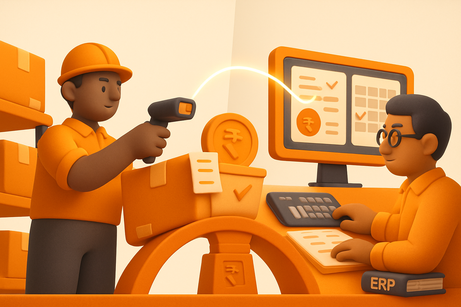 Reconciliation of operational and financial data across factory floor and accounts office