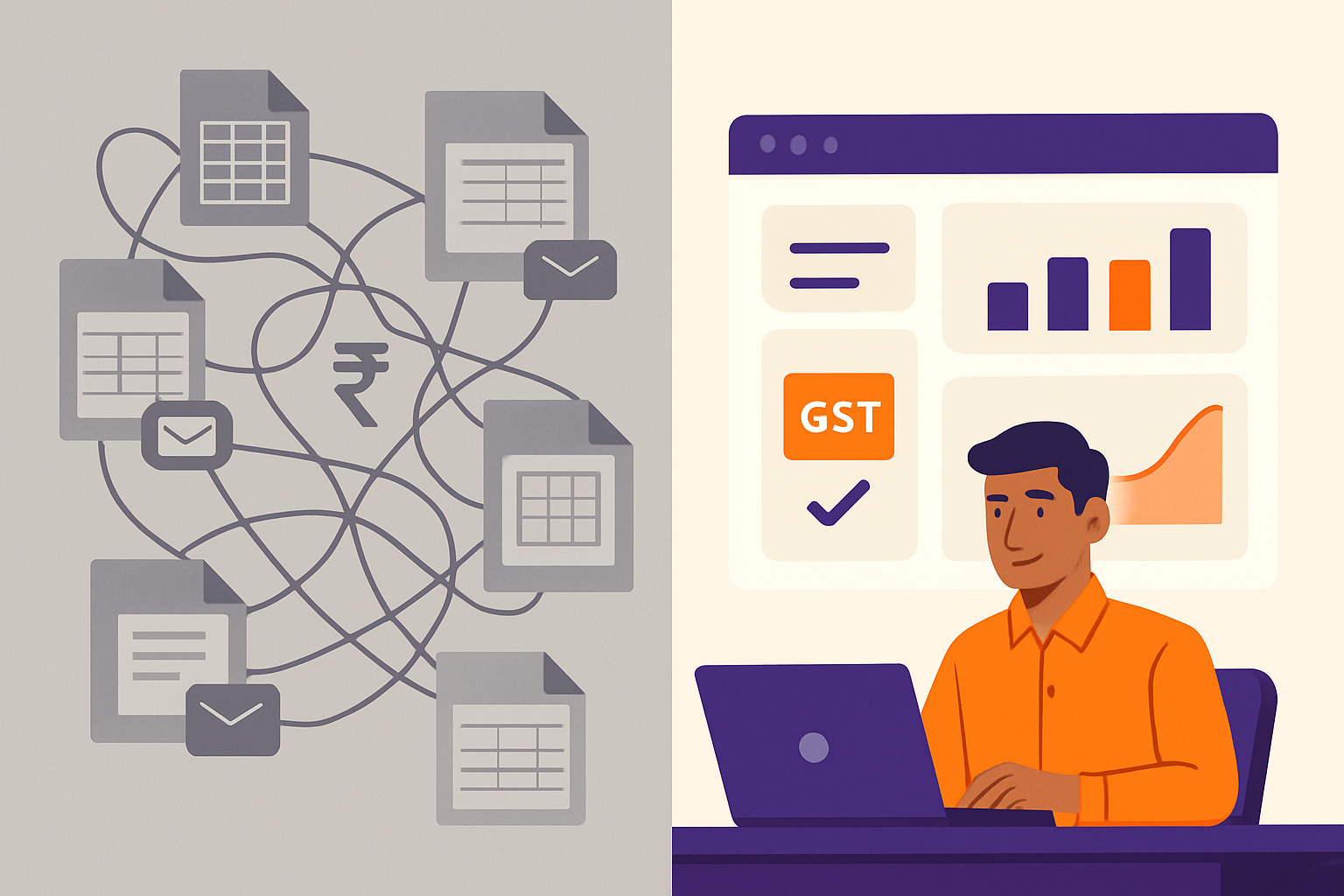 Fragmented spreadsheets versus unified real-time finance dashboard